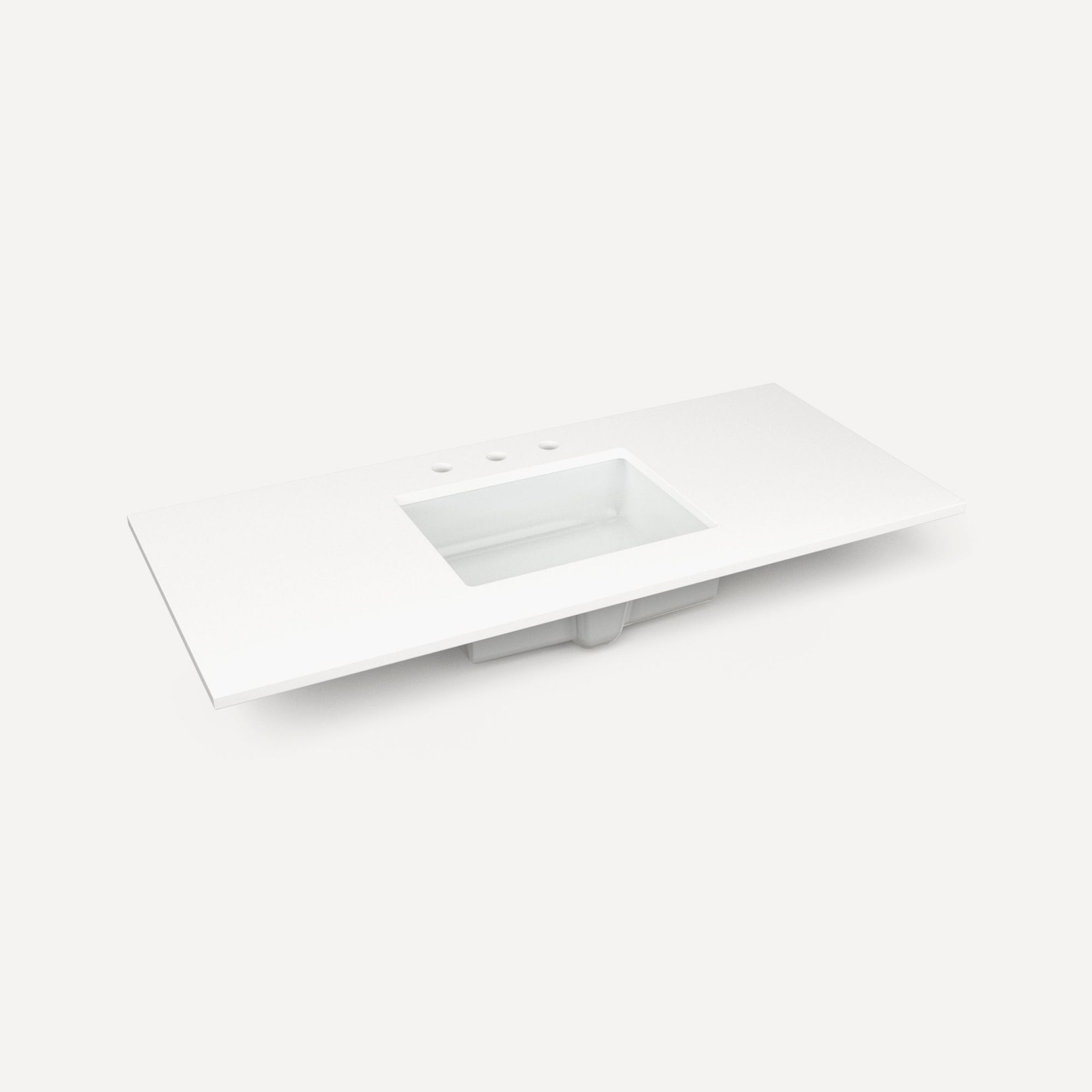 Robern TB49UCO-8 49″ Quartz Vanity Top for Widespread Faucet – White Zeus