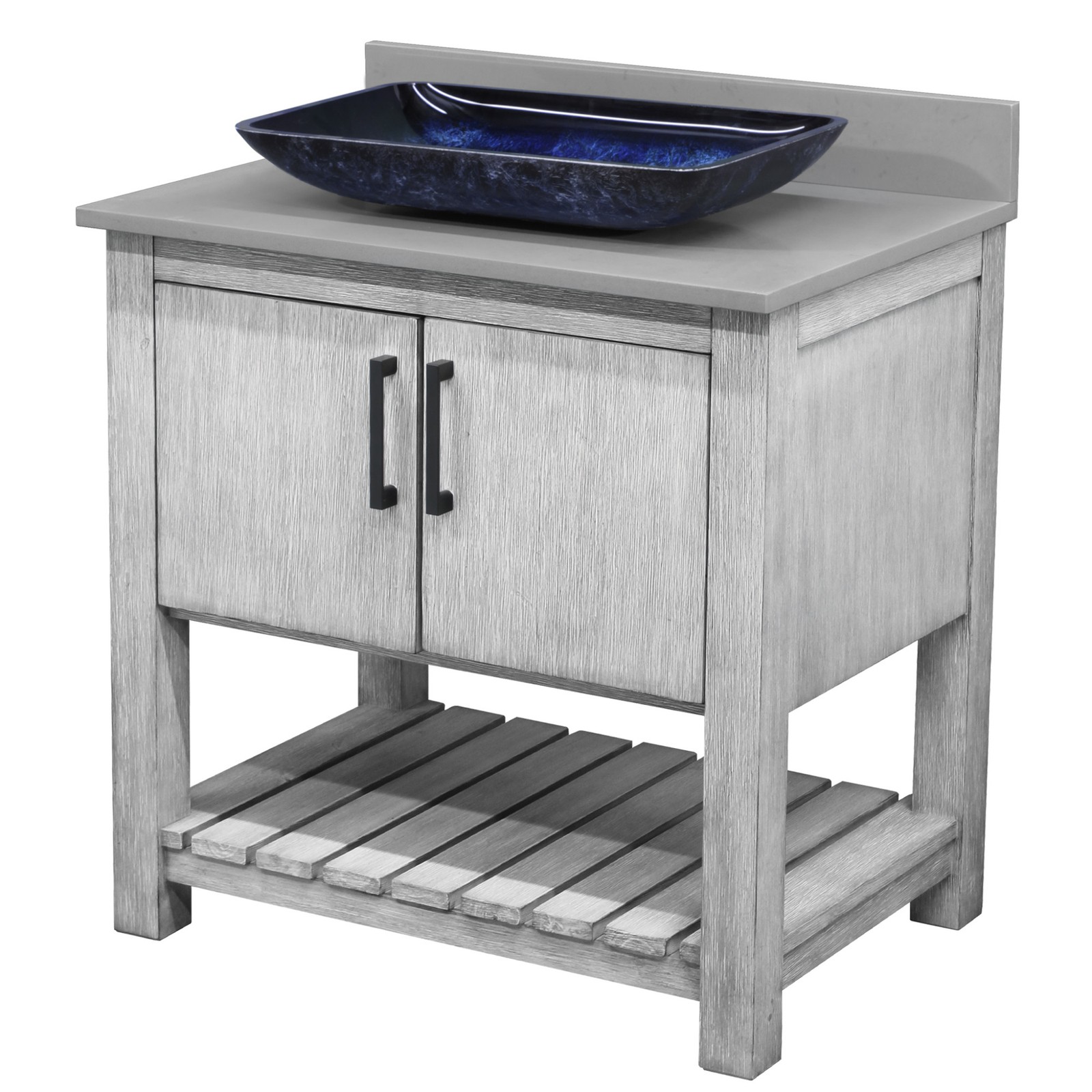 Miseno MV-30SG-NOBV-280-19034-MIR 30″ – Stonewash Grey / Storm Grey Top / Matte