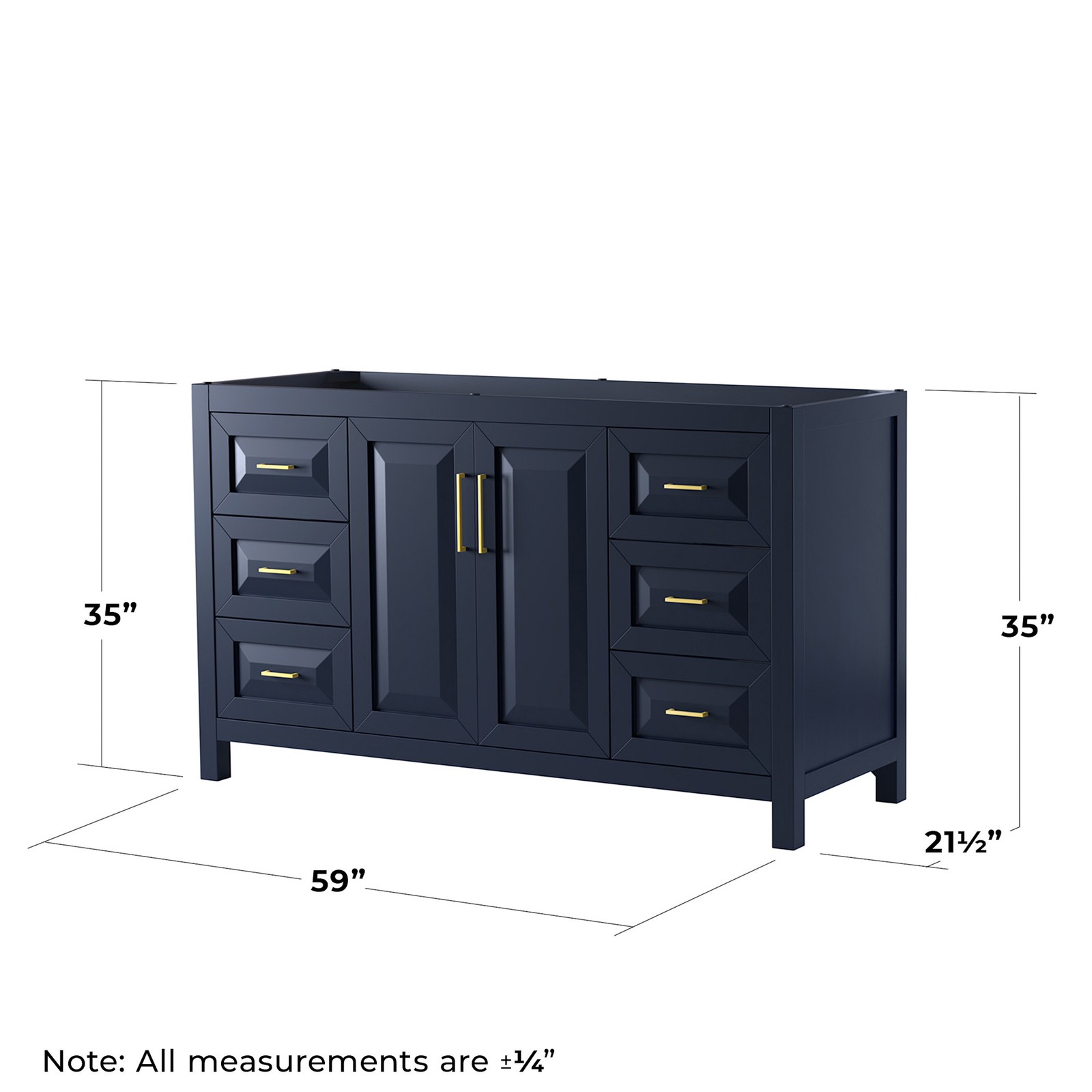 Wyndham Collection WCV252560SCXSXXM58 Daria 59″ Single – Dark Gray / Polished