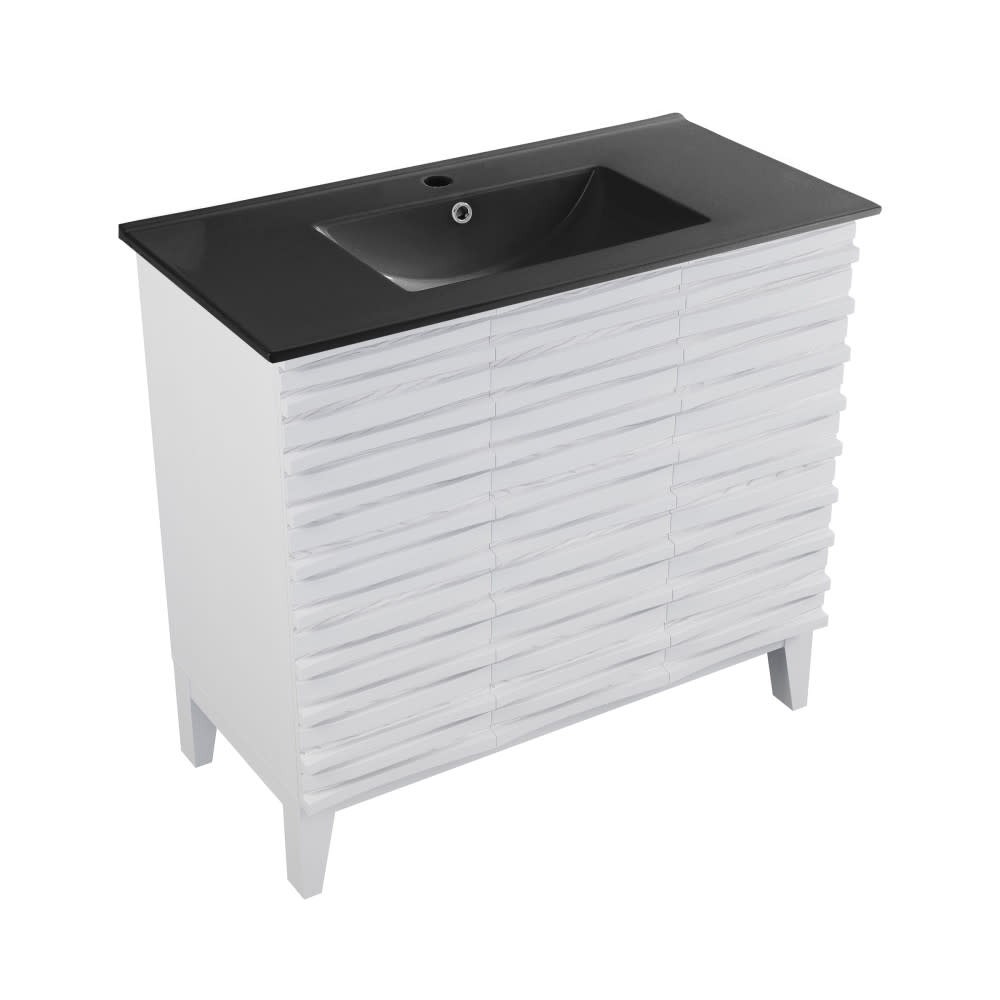 Swiss Madison SM-BV471 Cascade 36″ – White Oak / Matte Black