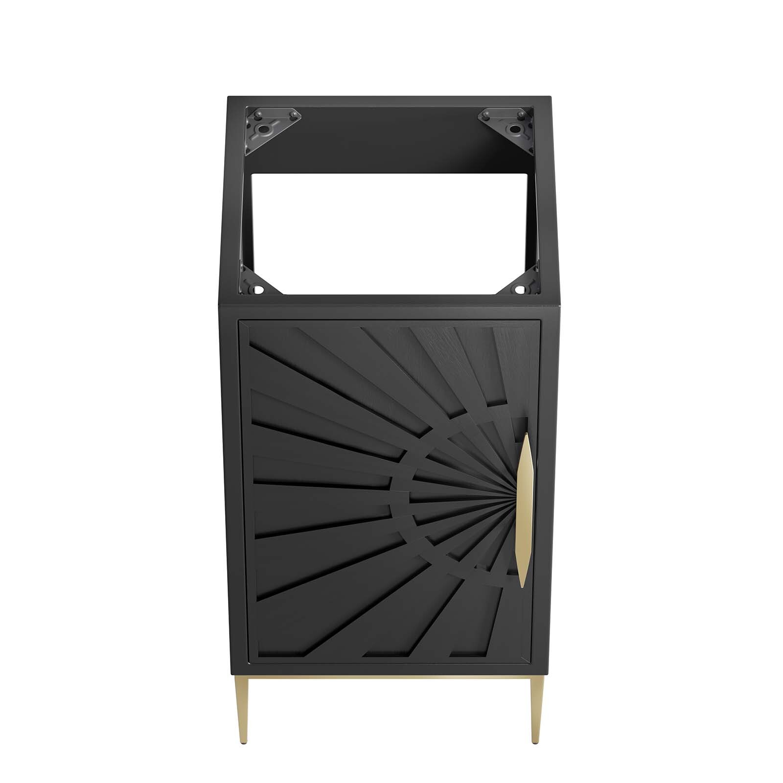Modway Awaken 18″ Bathroom Vanity Cabinet in Black – Sink Basin Not Included