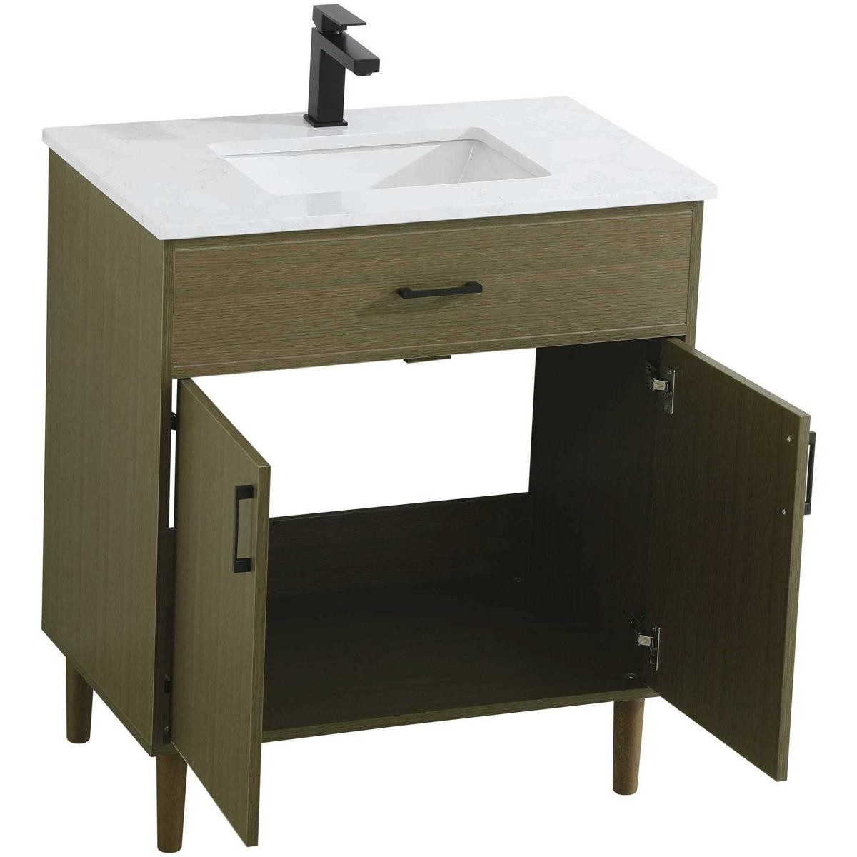 Elegant Lighting VF25030MCB Chandler Vanity Chestnut Brown