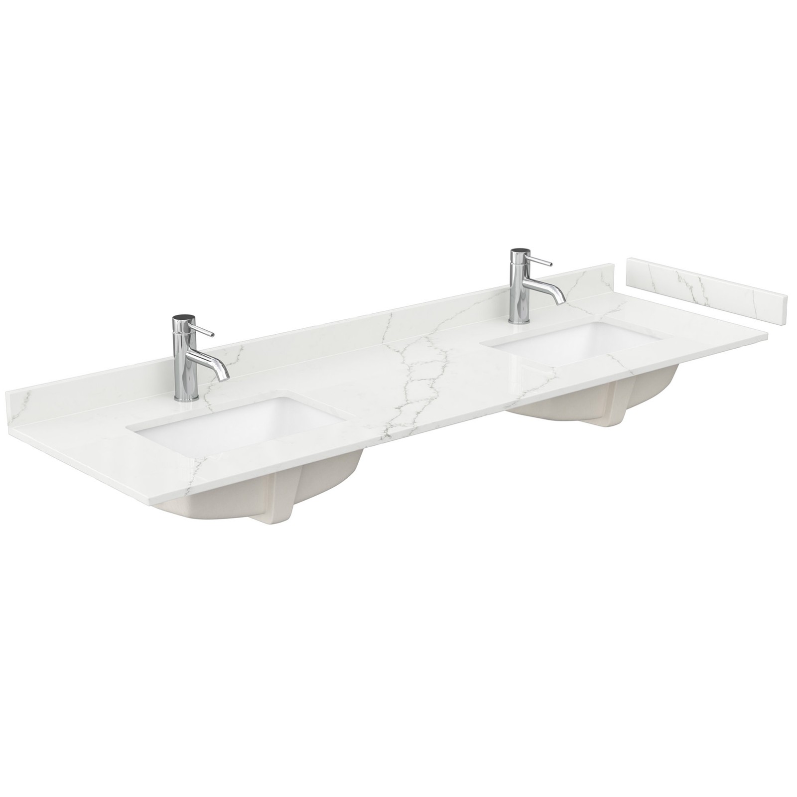 Wyndham Collection WCFQC172DTOPUNS-Q 72″ Quartz Vanity Top – Giotto Quartz