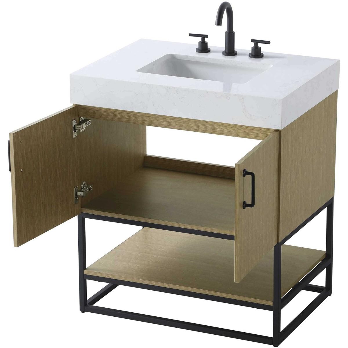 Elegant Lighting VF29230MHB Caroline Vanity Honey Brown