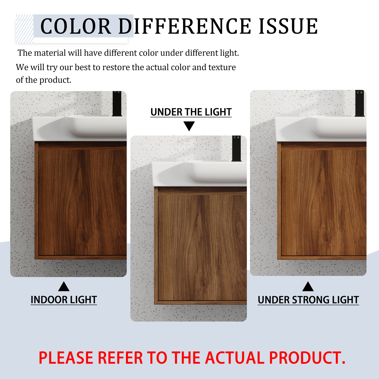 28” Plywood Wall-Mounted Bathroom Vanity Cabinet W/ Ceramic Sink /Shelves Brown