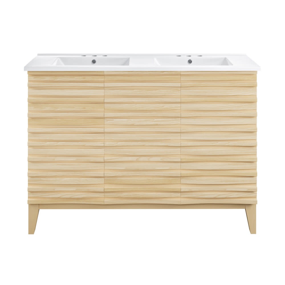 Swiss Madison SM-BV557D-3 Cascade 48″ – Natural Oak / White