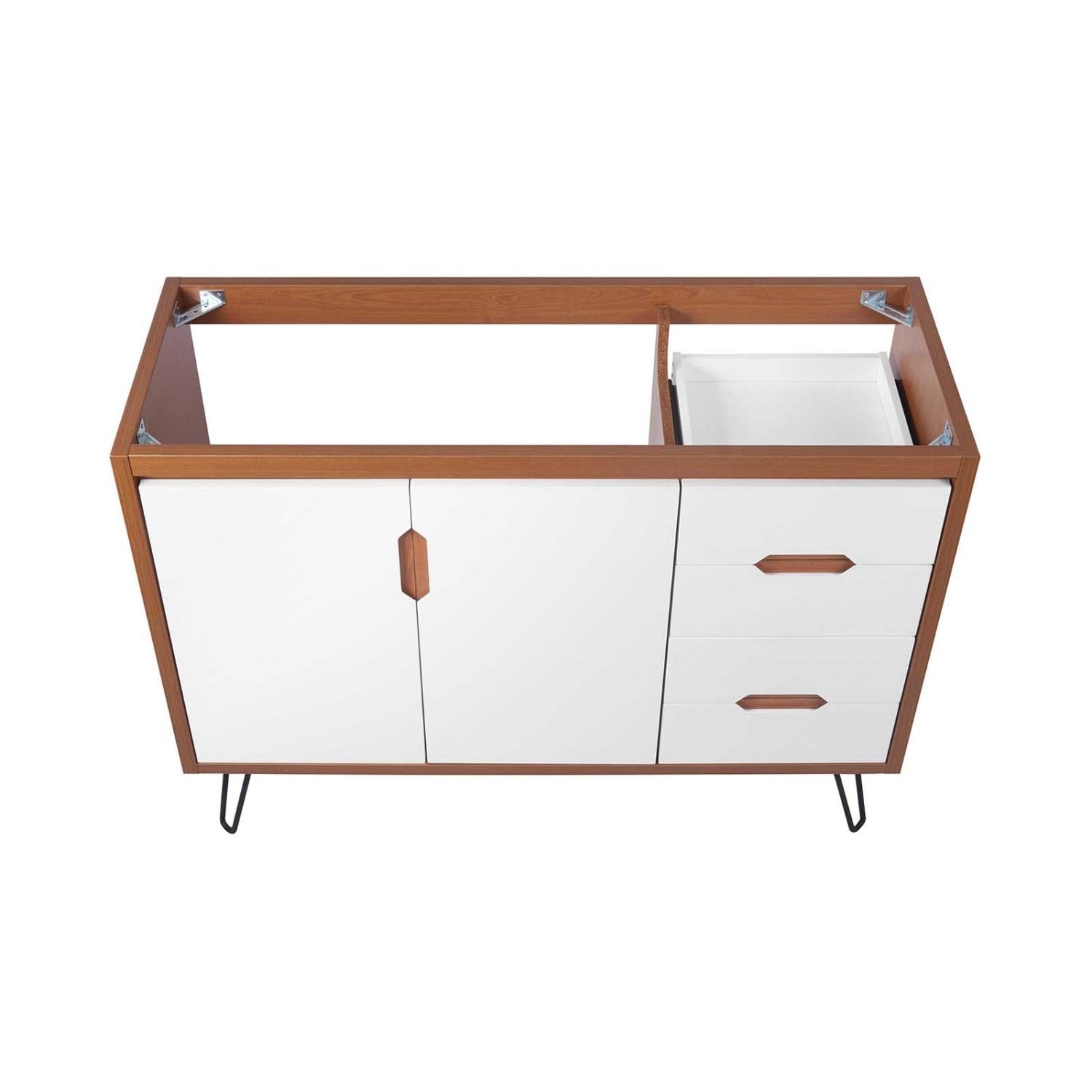 Modway Energize 47″ MDF and Particleboard Bathroom Vanity Cabinet – White Finish