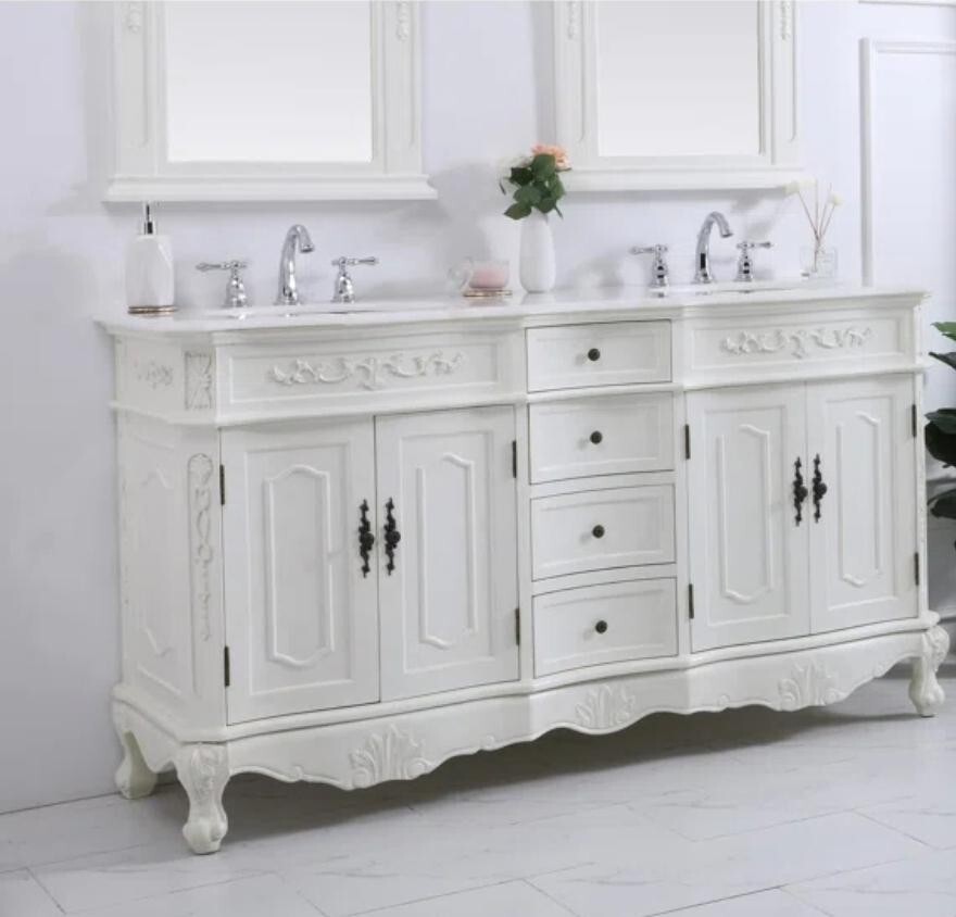 Halethorpe 60 double bathroom vanity set by Laurel foundry  modern farmhouse 