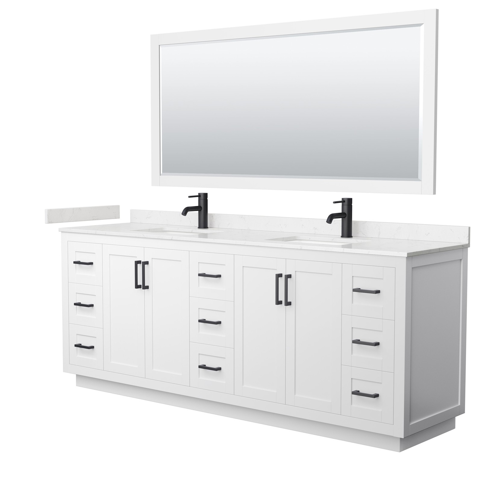 Wyndham Collection WCF2929-84D-VCA-M70 Miranda 84″ – Green / Carrara Cultured