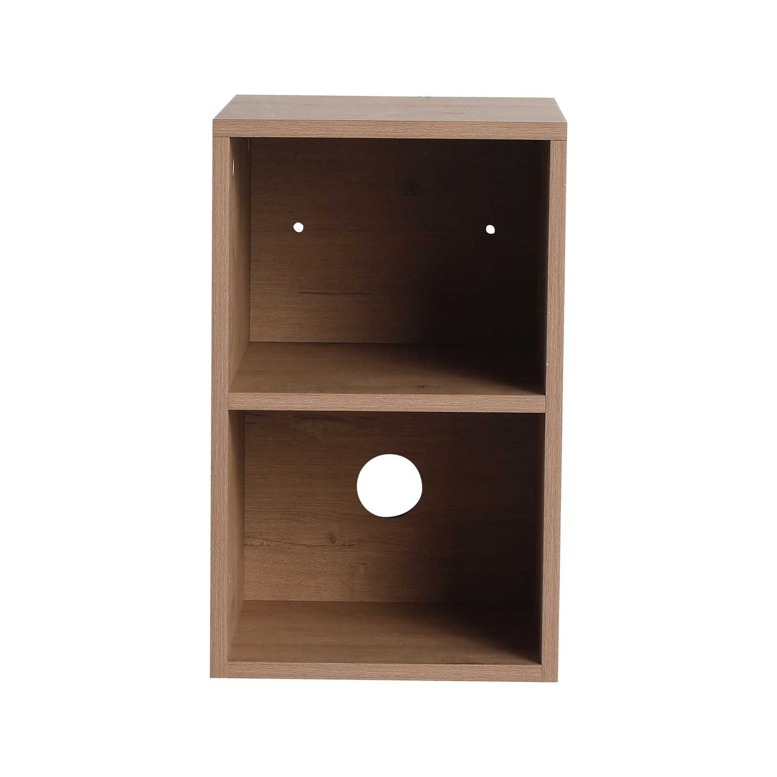 68in Wall-Mounted Bathroom Vanity W/ Double White Ceramic Basin Shelves Plywood