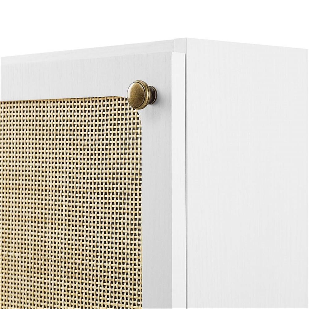 Modway Chaucer 18″ Wood & Rattan Bathroom Vanity Cabinet in White