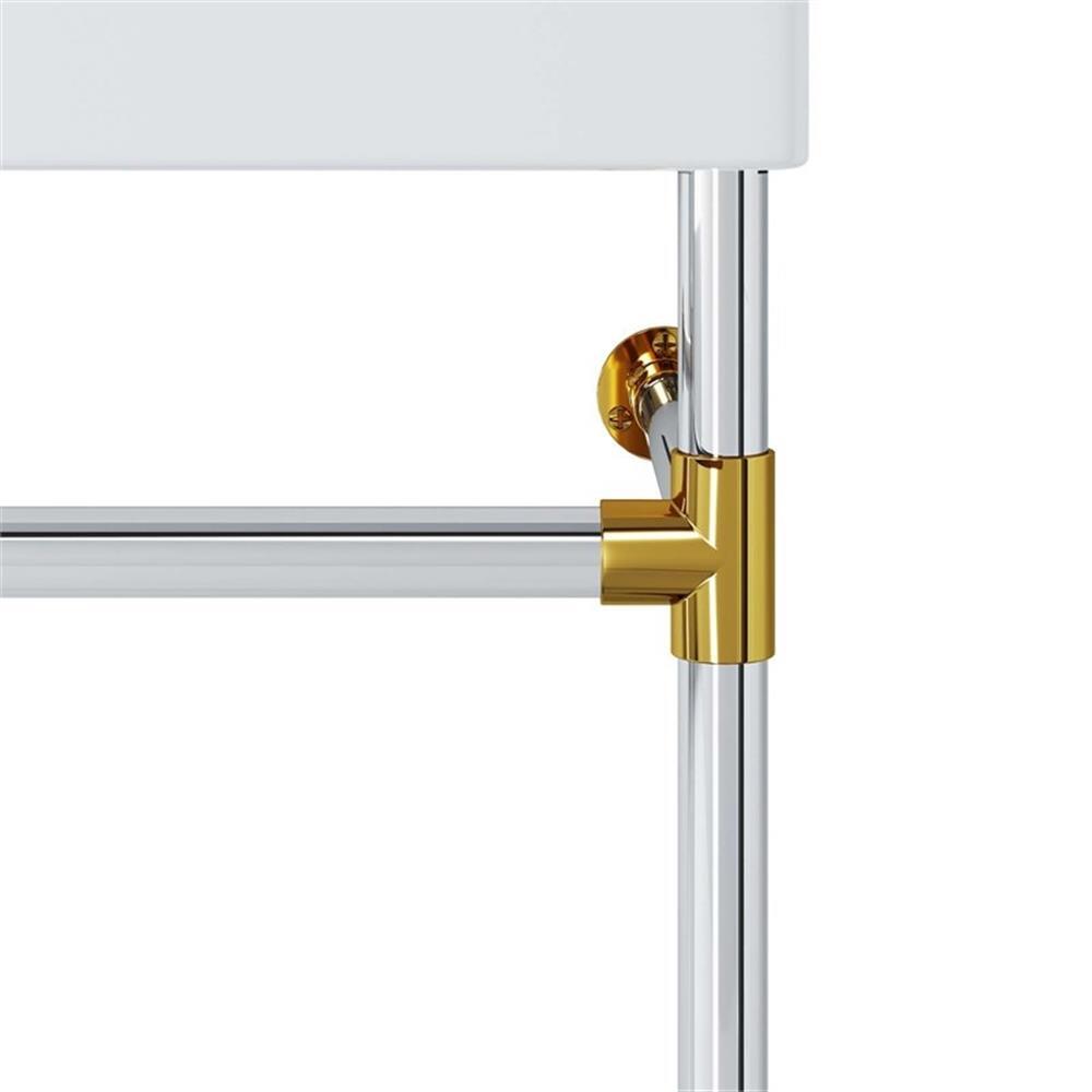Modway Redeem 32″ Wall-Mount Stainless Steel Bathroom Vanity in Silver/White