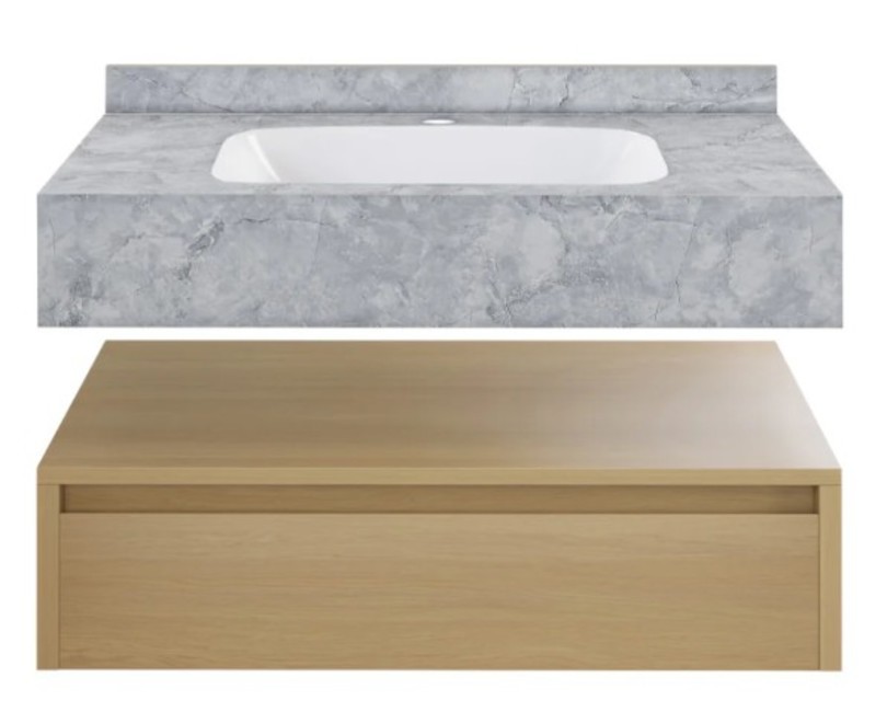 Swiss Madison SM-BV4905 Avancer 36″ Wall Mounted Single Basin – Natural Oak /