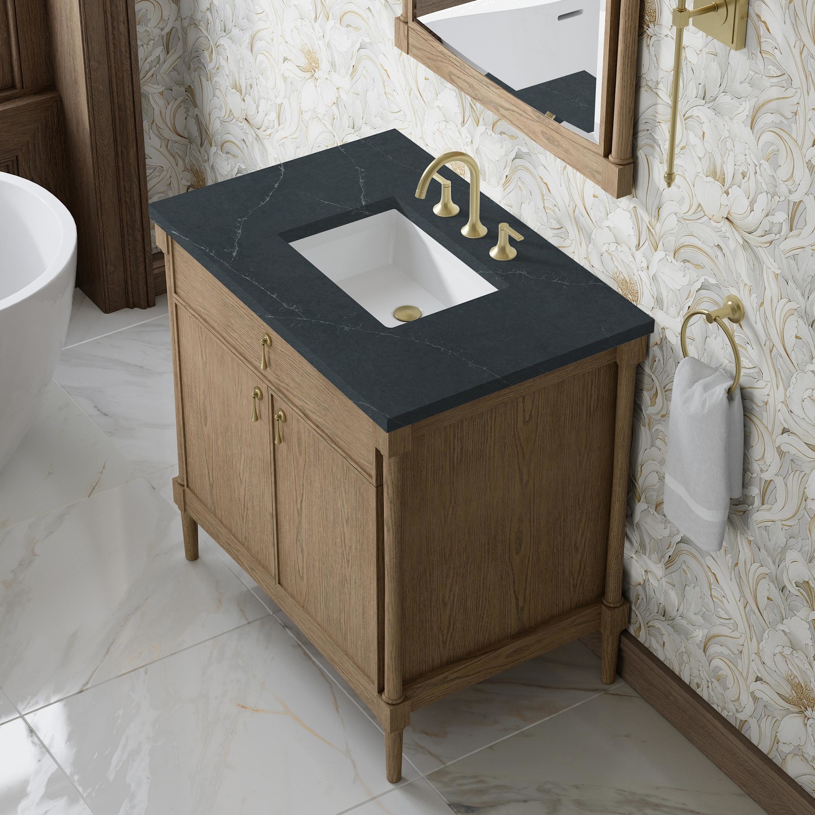 James Martin Vanities D680-V36-3CSP Kinnsden 36″ – Sable Oak