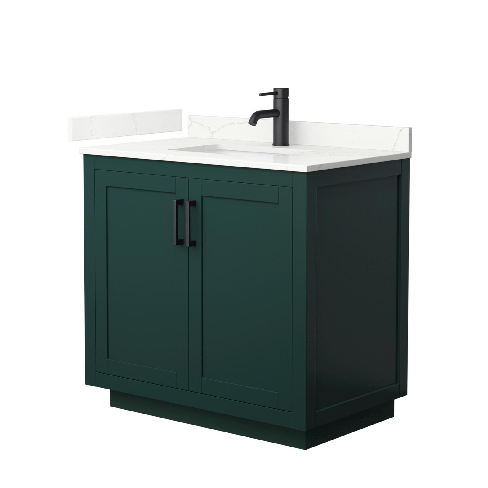 Wyndham Collection WCF292936S-QTZ-UNSMXX Miranda 36″ – Dark Gray / Giotto Quartz