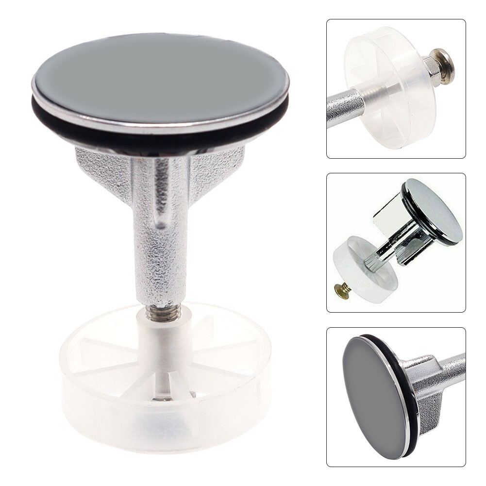 New Pop-Up Waste Basin Sink Push Button 40MM Plug Slotted Chrome Plated Bathroom