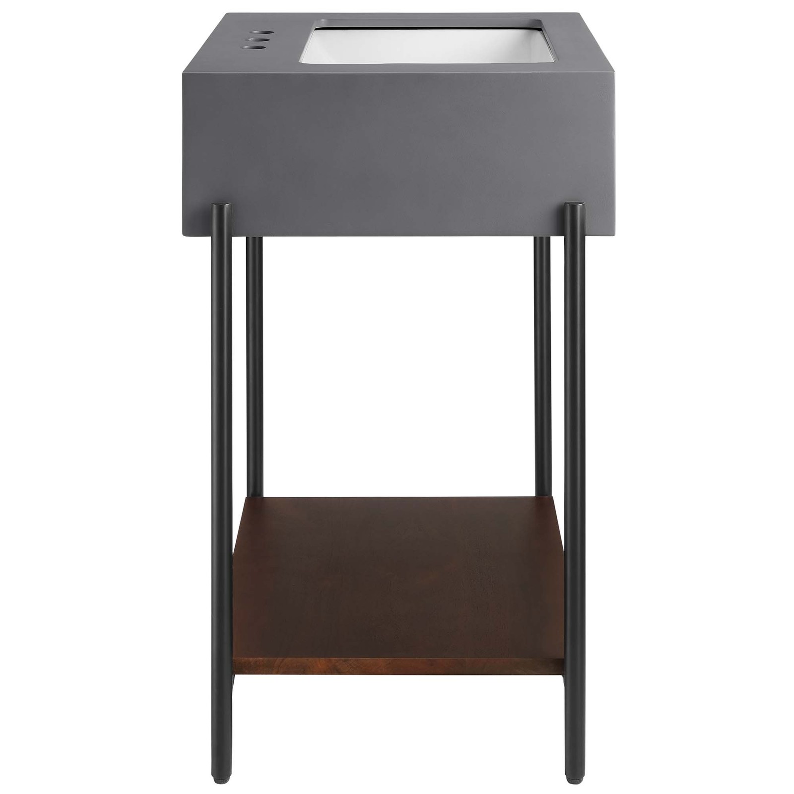 Etch 24″ Bathroom Vanity with Sink in Black White