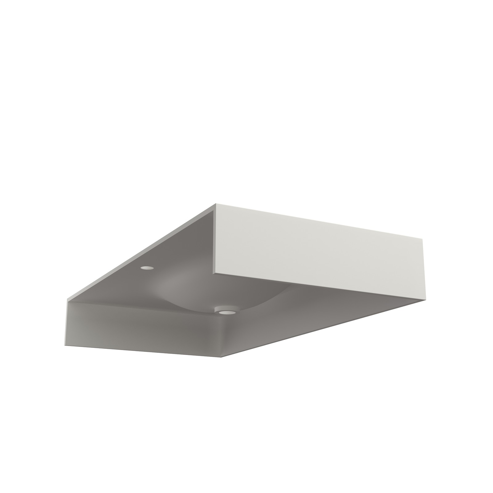 42″ Solid Surface Bathroom Vanity Basin, Matte White