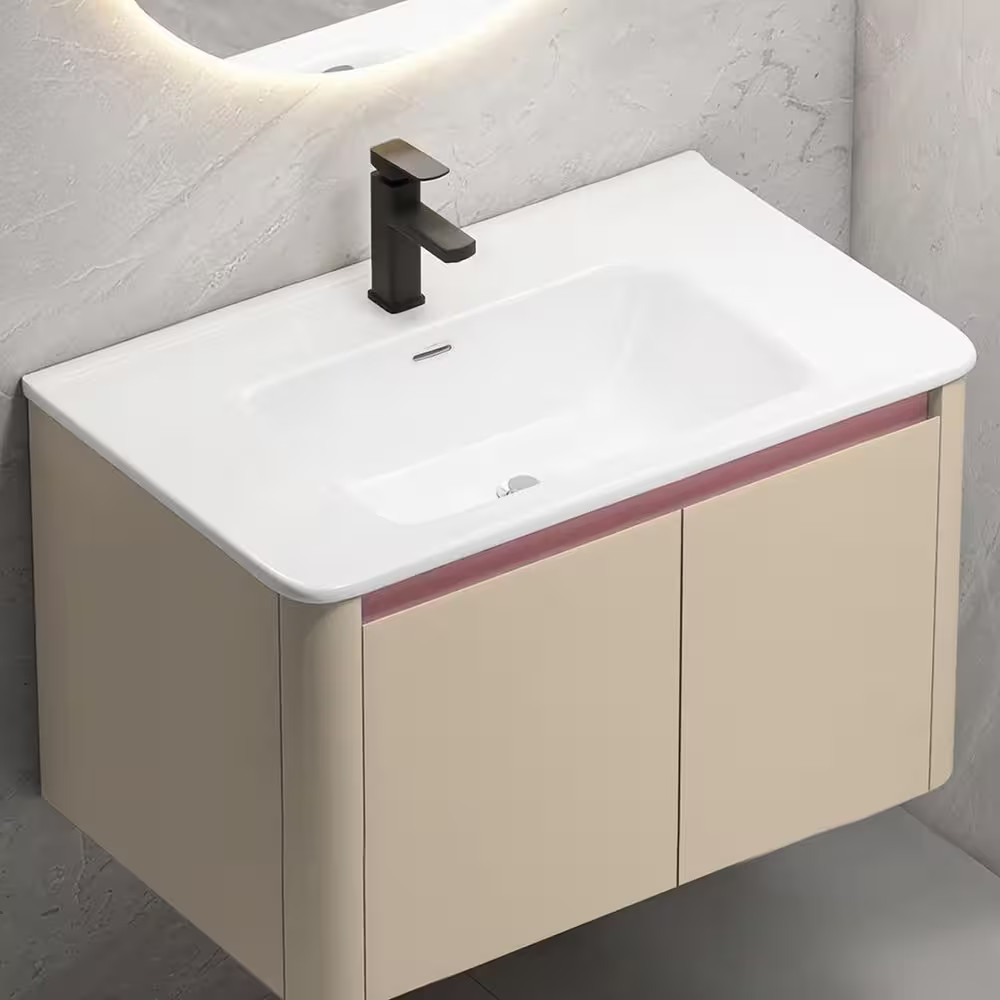 30 In. Drop-In Rectangular Bathroom Sink in Gloss White Ceramic Vanity Top