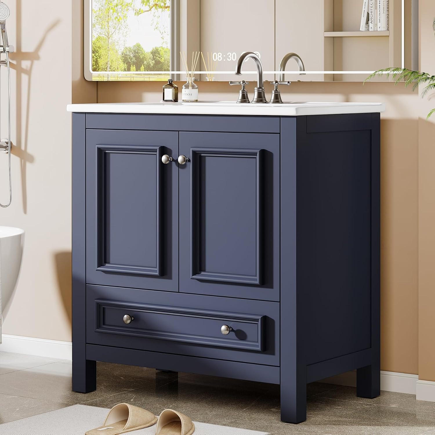 Tribesigns 30″ Bathroom Vanity with Sink, Freestanding Bathroom Vanities Cabinet