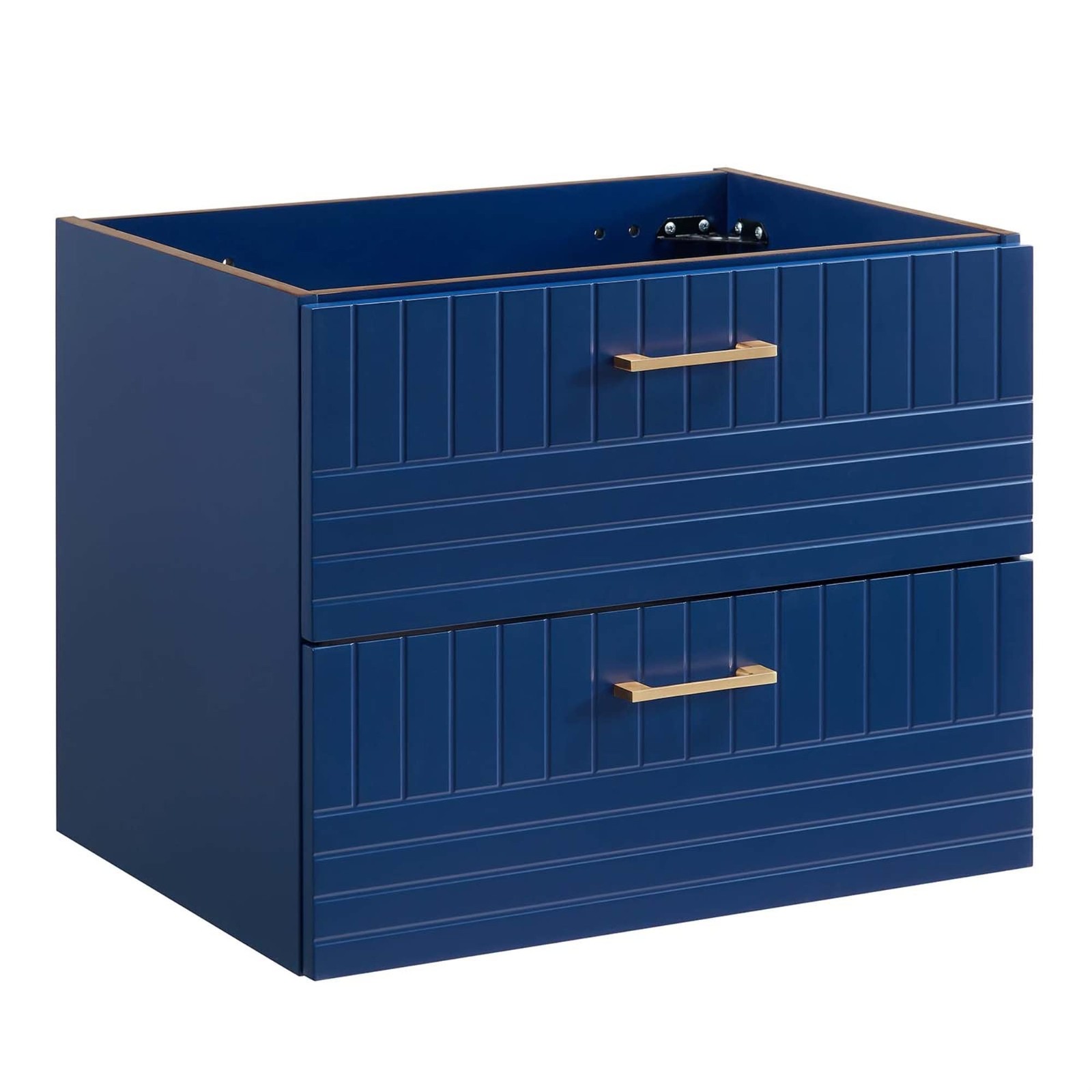 Modway Daybreak 23.5″ Particleboard MDF Wood Wall-Mount Bathroom Vanity in Blue