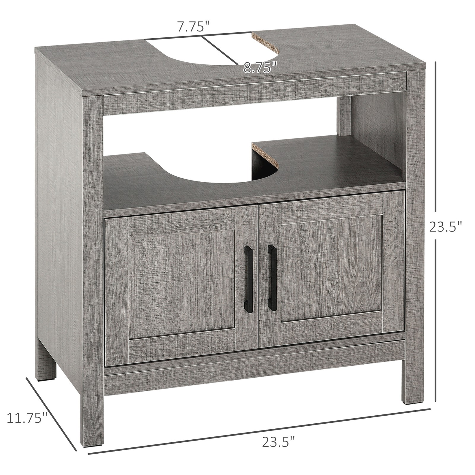 Pedestal Sink Storage Cabinet, Bathroom Under Sink Cabinet with 2 Doors