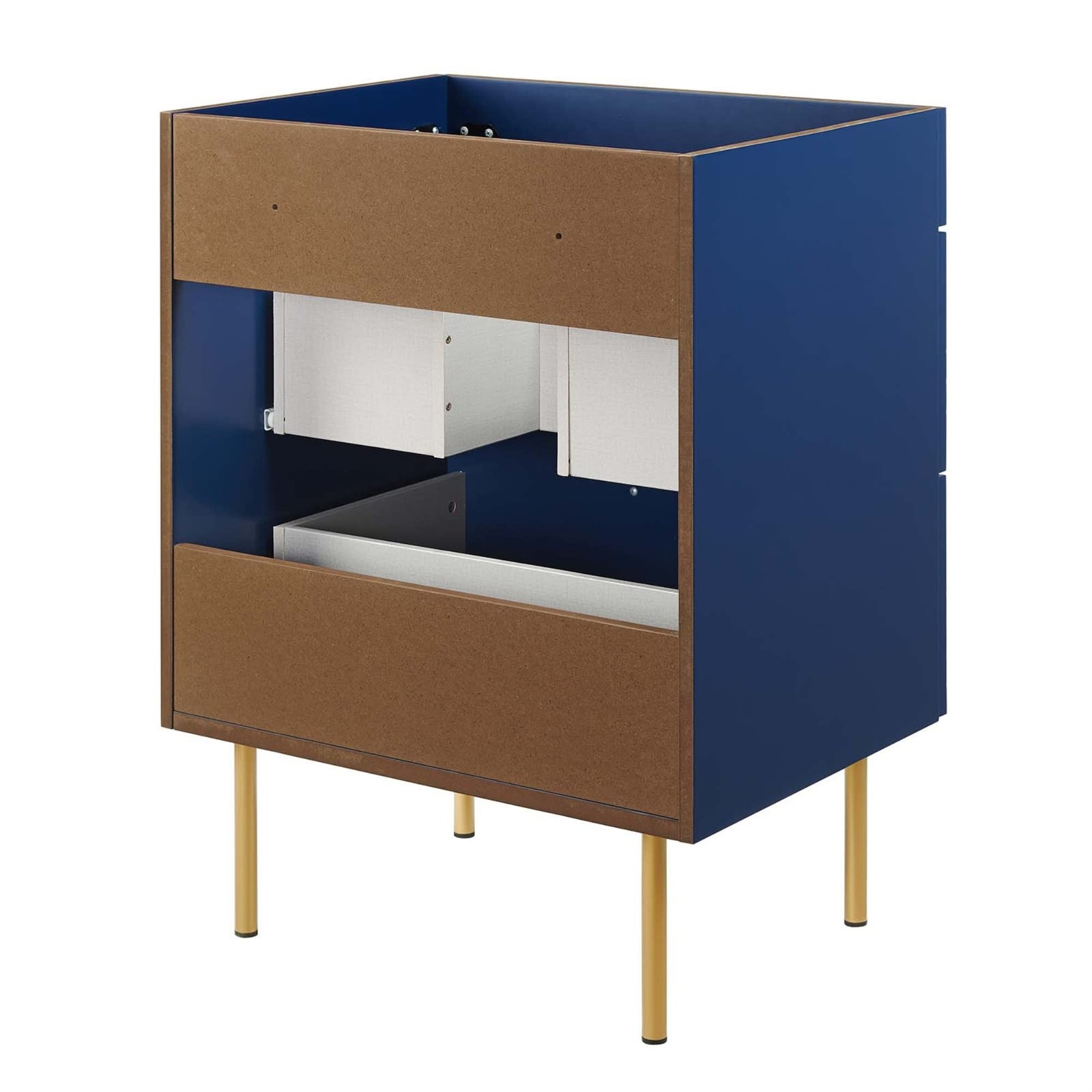 Modway Daybreak 23.5″ Particleboard MDF Wood and Metal Bathroom Vanity in Blue