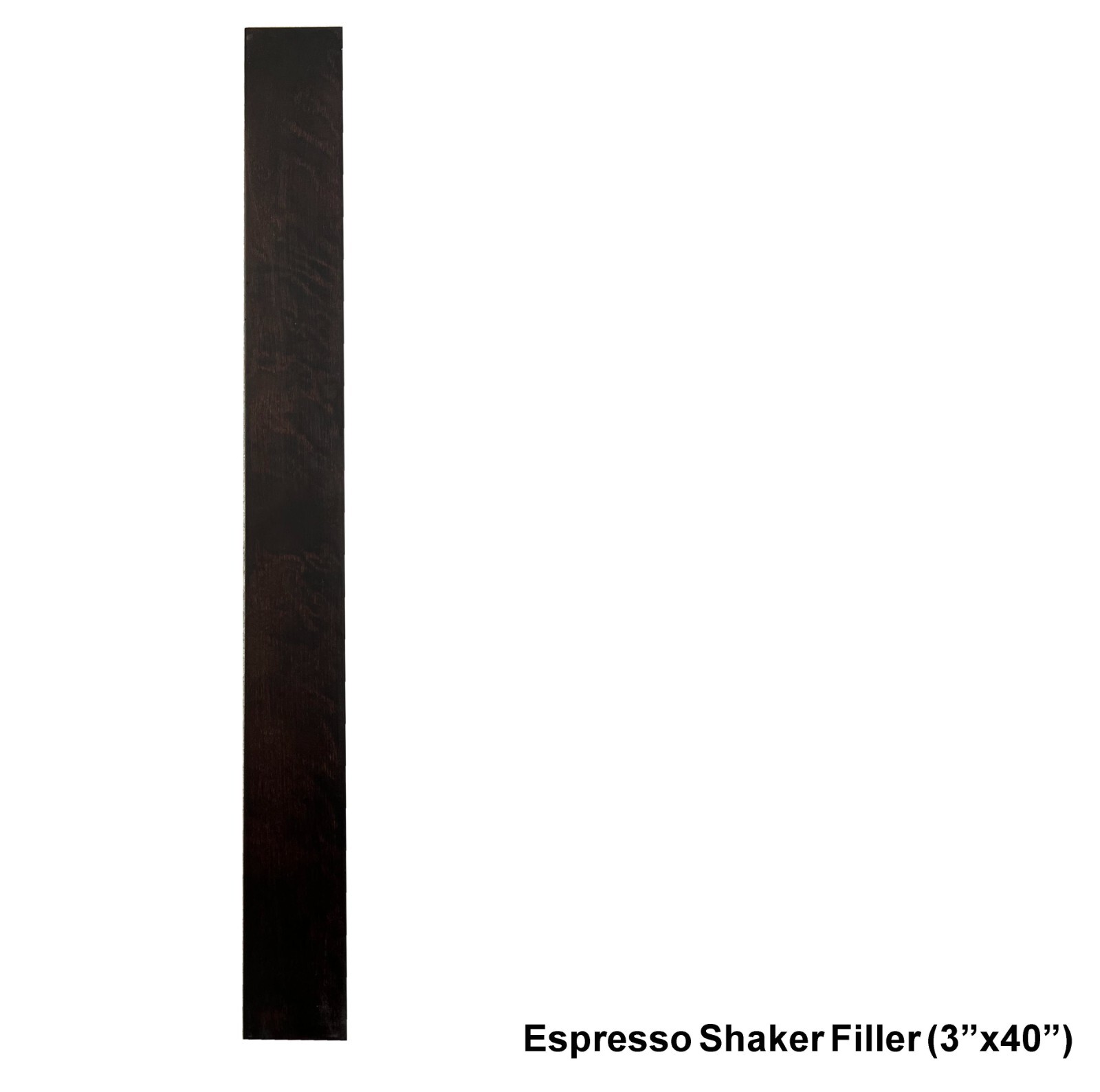 New Espresso Shaker solid wood 3″ filler (3″ x 40″)