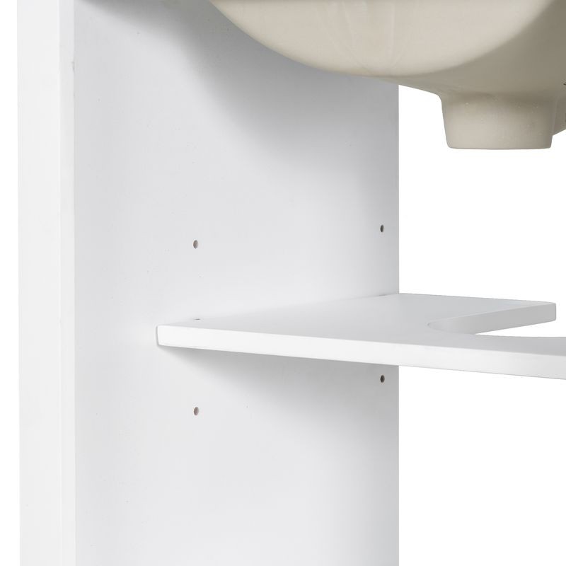 20″ Bathroom Vanity with Ceramic Sink, Soft Close Door, White