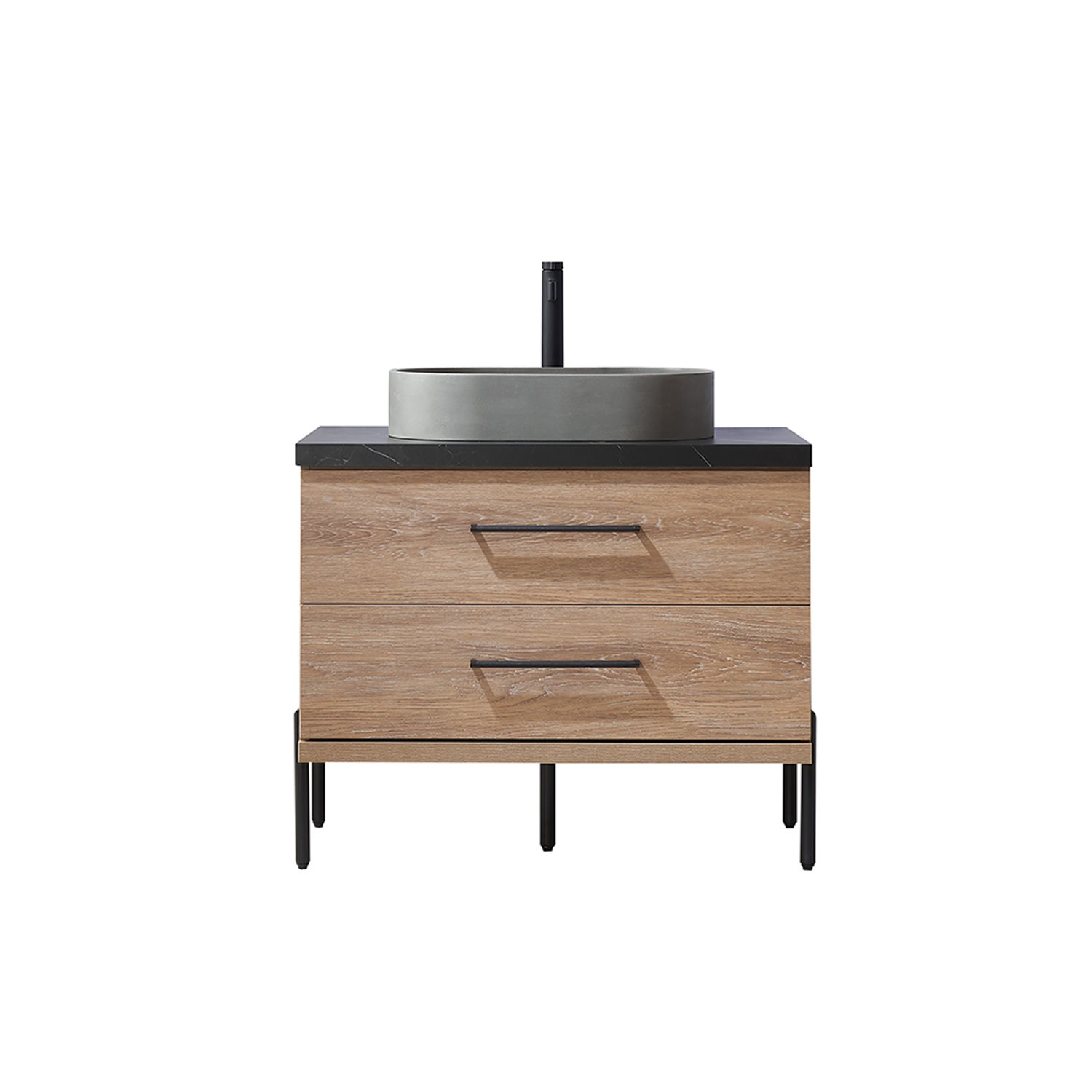 Miseno MV-NM-705136O Trento 36″ – North American Oak / Black