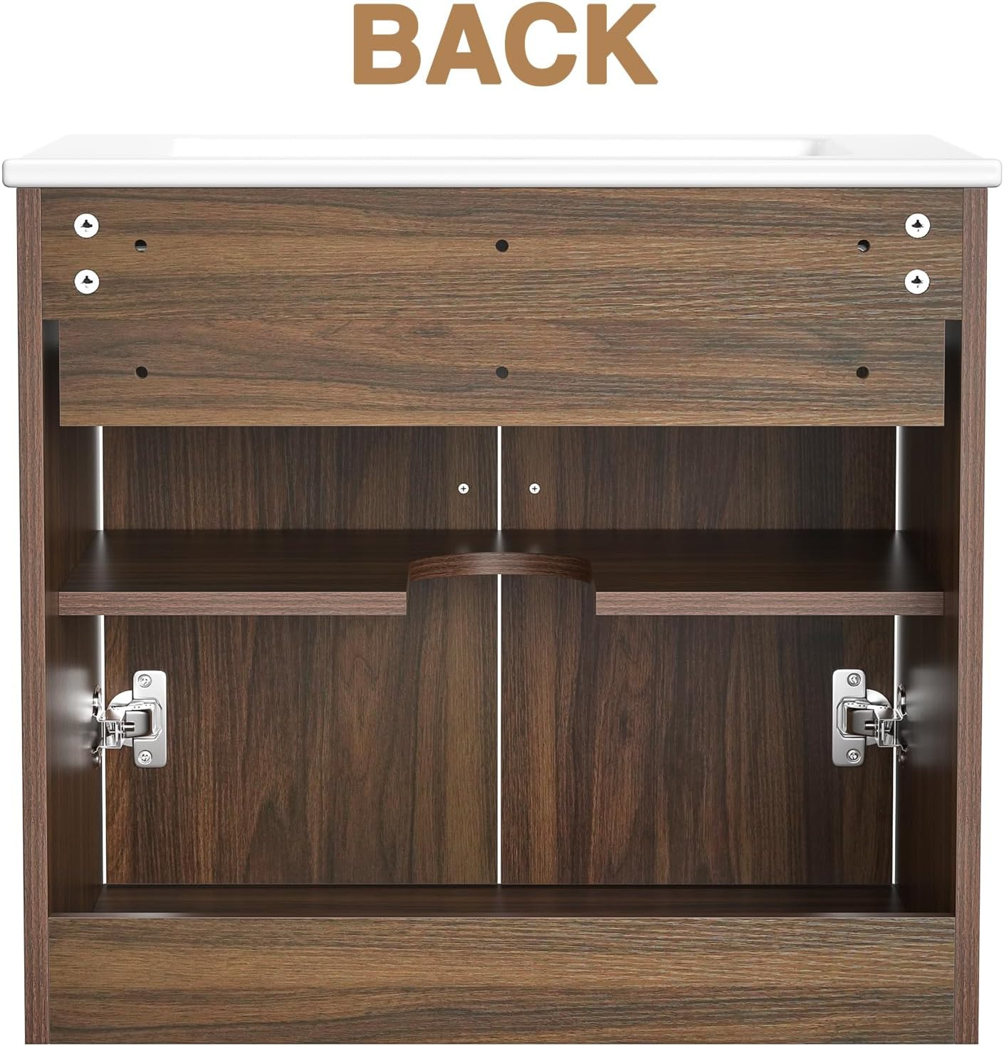 24″ Bathroom Vanities with Sink Combo, Wall Mounted Floating Vanity, Wood Bathro