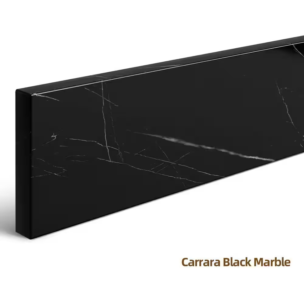 21 In. W Marble Vanity Sidesplash for Countertop Threshold for Shower Curb Windo