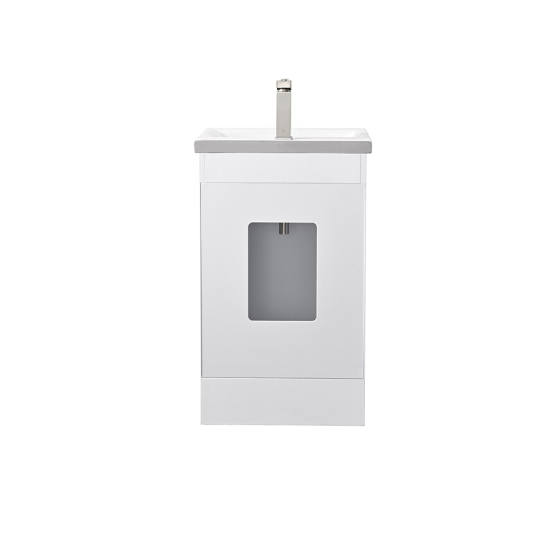 20 in. Single Sink Vanity in White Finish with White Ceramic Sink Top