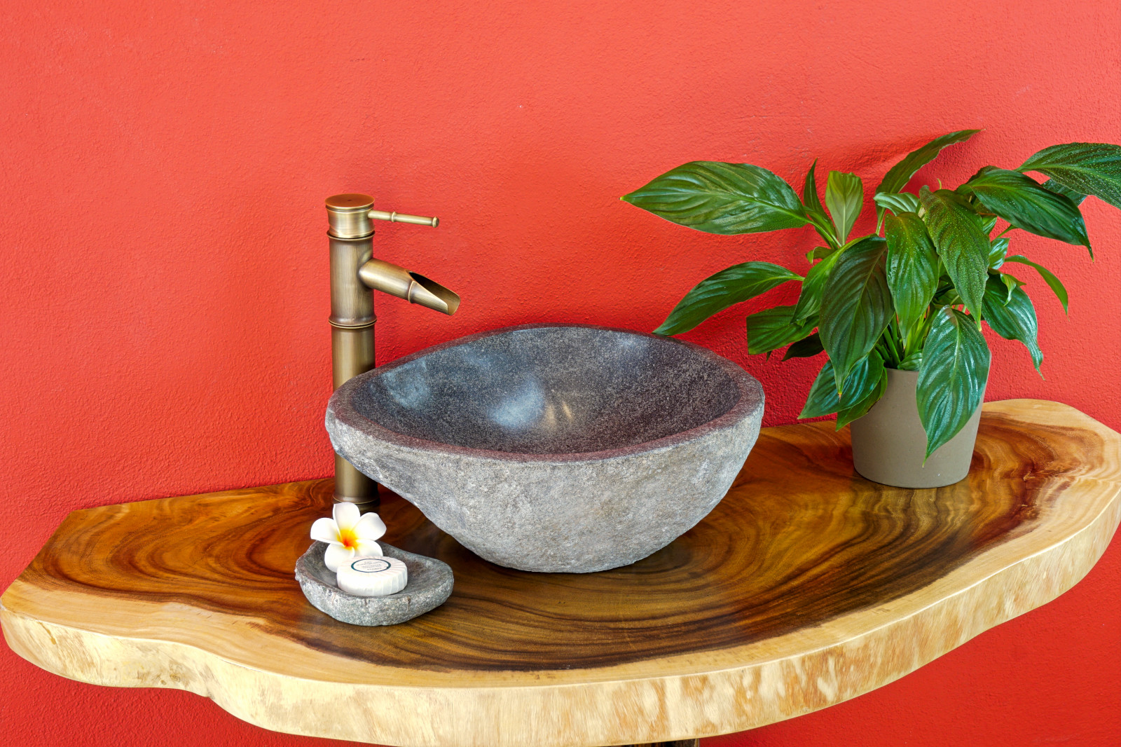 Kinaree Solid Acacia Suar Hardwood Vanity Top Natural Edge Bathroom New