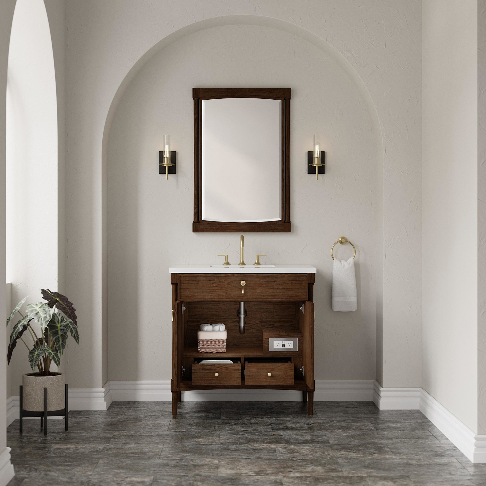 James Martin Vanities D680-V36-3WZ Kinnsden 36″ – Sable Oak