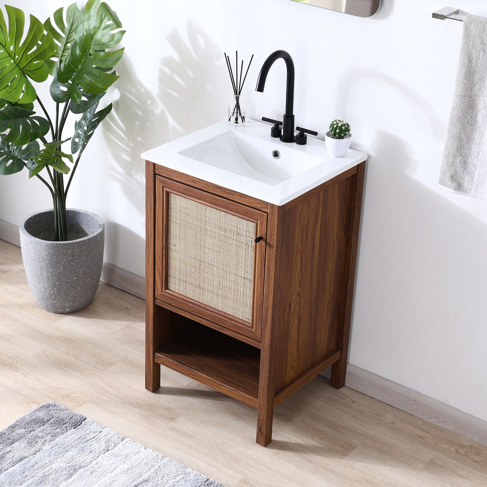 JONATHAN Y Lighting VAN1022 Jasper 19″ Single – Wood