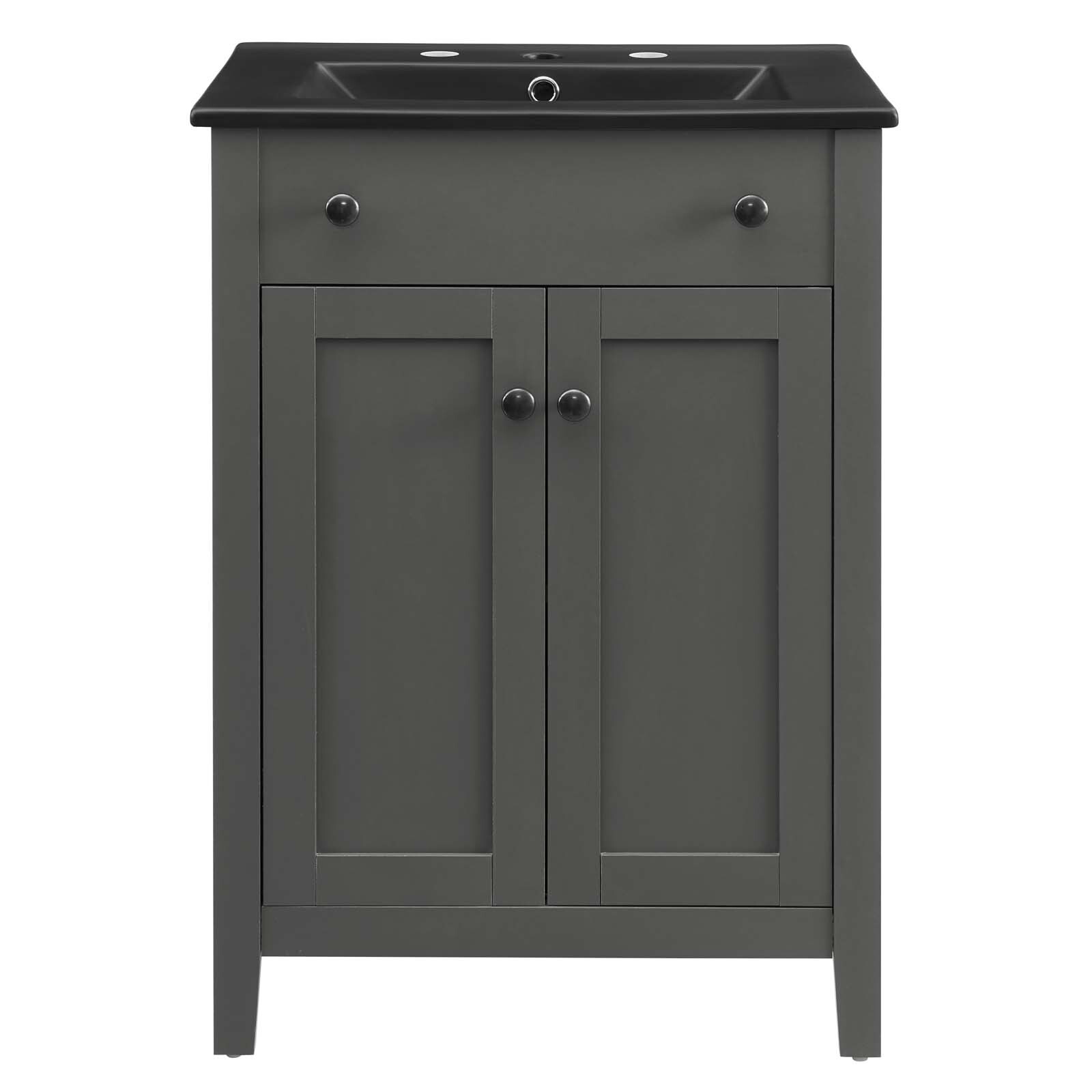 Modway Nantucket 24″ Bathroom Vanity With Sink in Gray Black