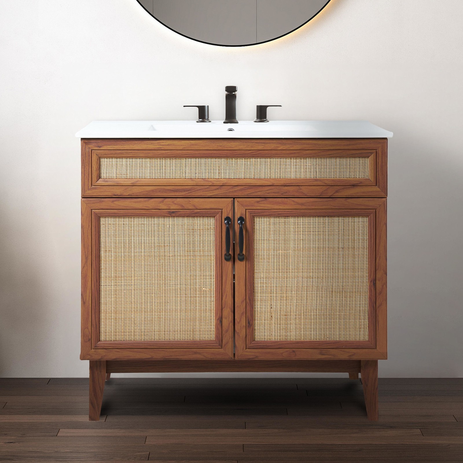 JONATHAN Y Lighting VAN1011 Javer 36″ Single – Wood