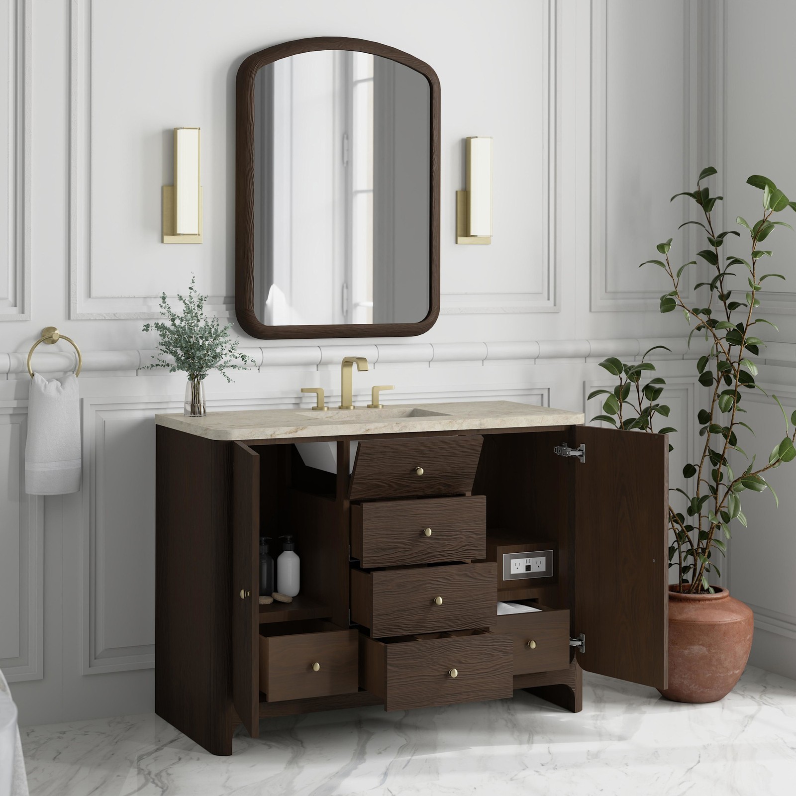 James Martin Vanities D125-V48-FTJR Gracyn 48″ – Sable