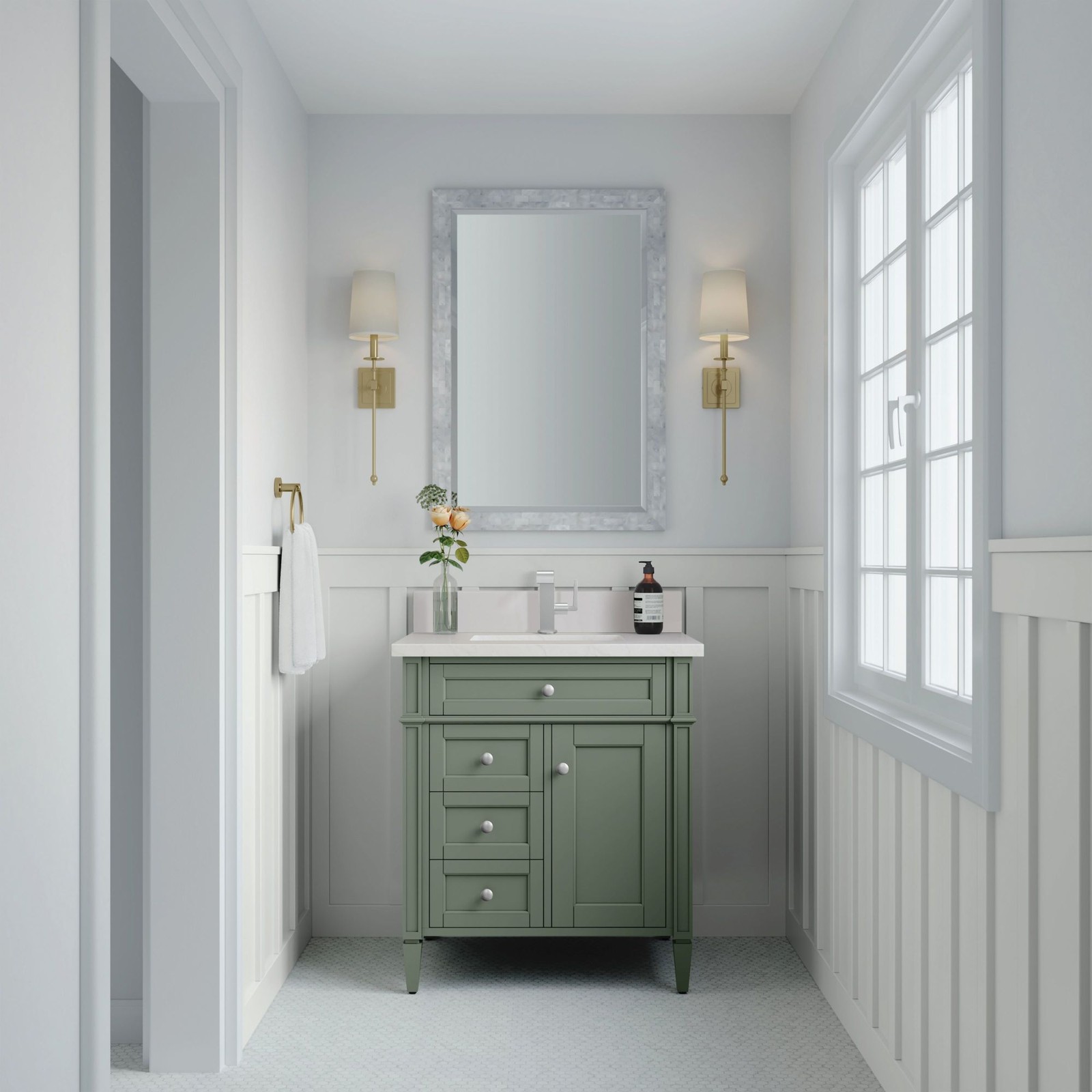 James Martin Vanities 650-V30-1WZ Brittany 30″ Single Basin – Green