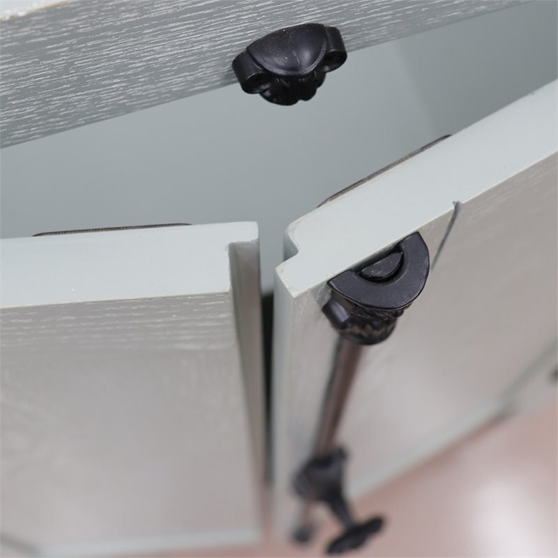 Plantation Solid Wood Vanity with Right Rectangle Sink in Ash/Black