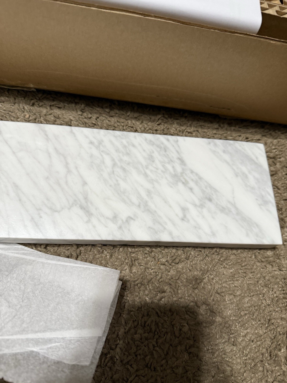 Home Decorators Collection MT22CW-SS 21.25″ Bath Marble Vanity Sidesplash White