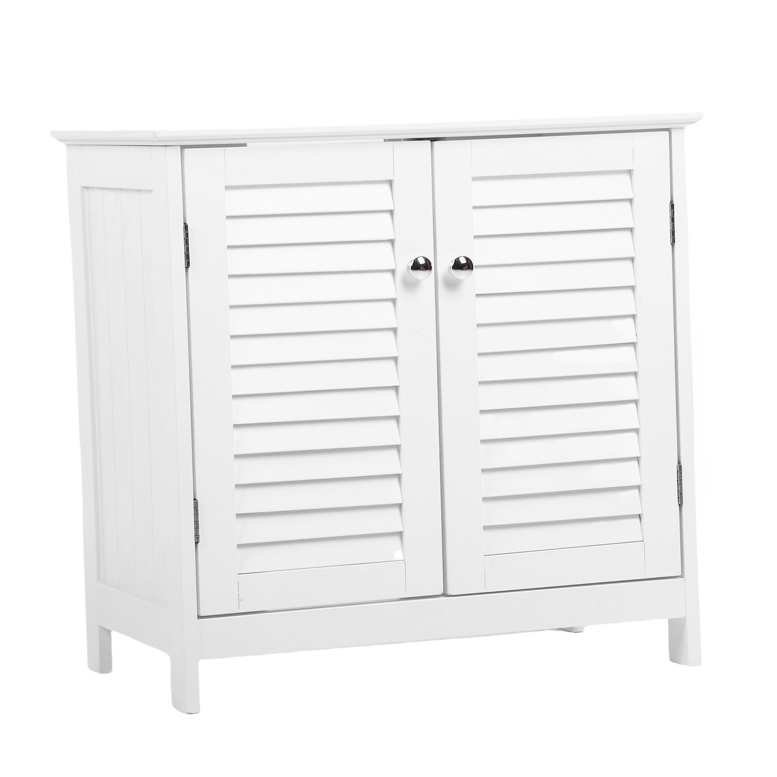 Bathroom Vessel Sink Vanity Storage Cabinet With 2 Doors Shelf White Furniture