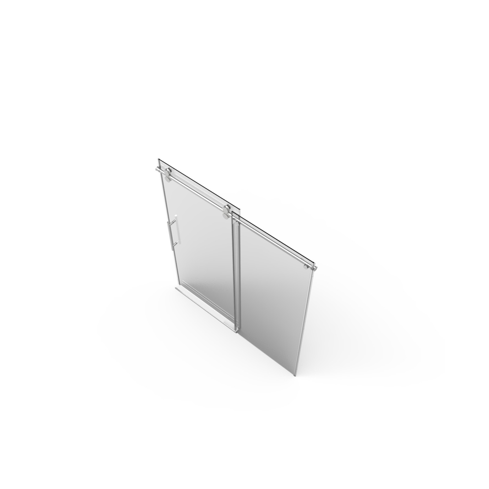 Frameless Sliding Shower Door 56″-60″W x 76″H 3/8″ Tempered Glass
