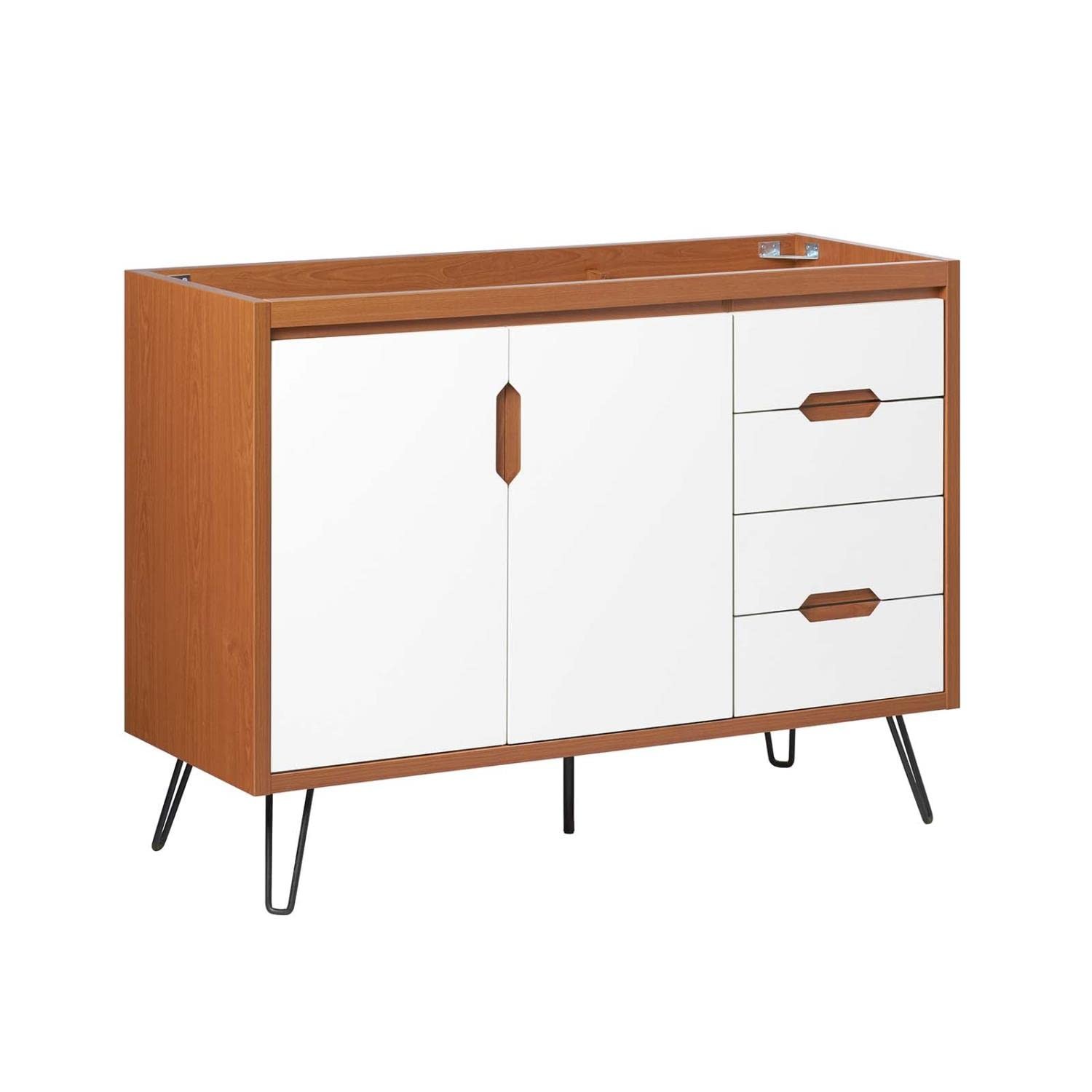 Modway Energize 47″ MDF and Particleboard Bathroom Vanity Cabinet – White Finish