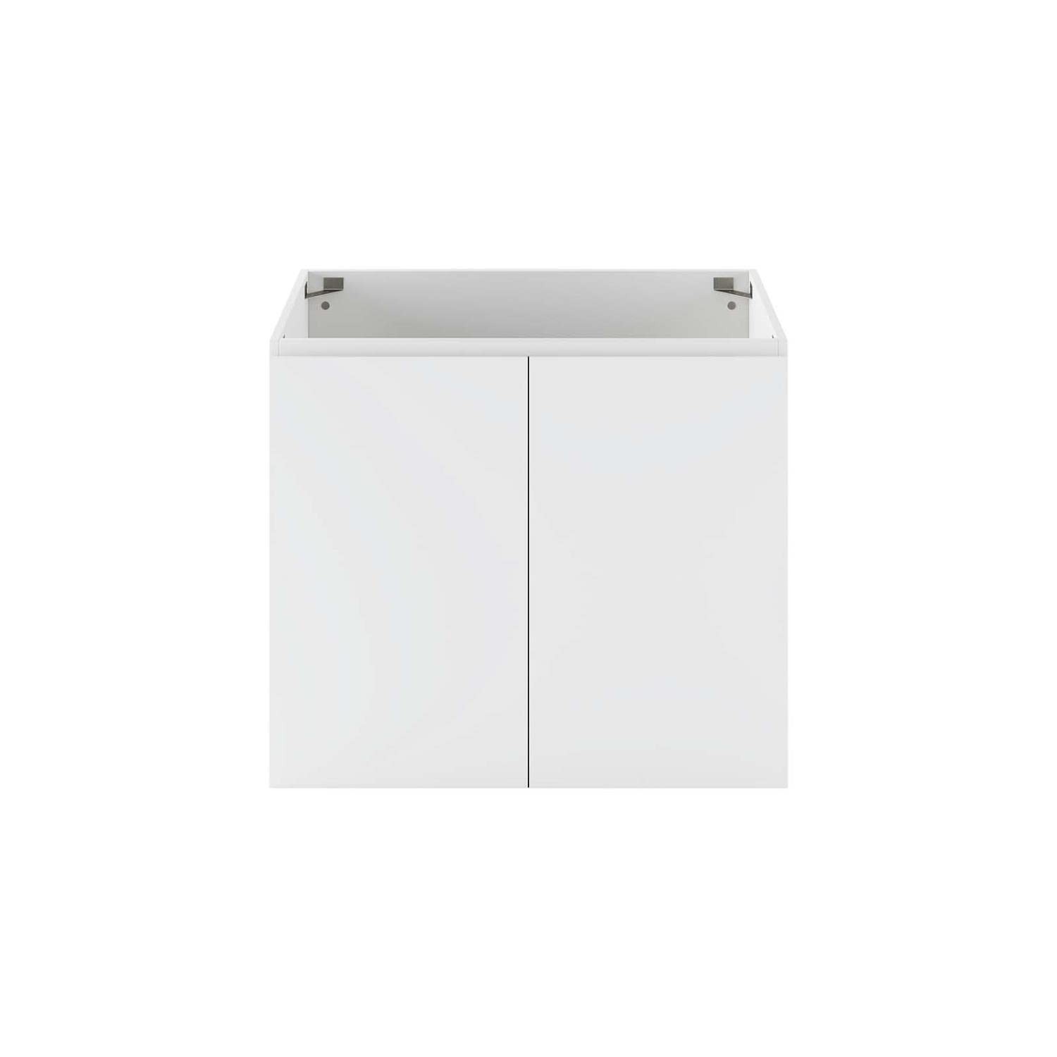 Modway Vitality 29.5″ Plastic and Wood Wall-Mount Bathroom Vanity in White