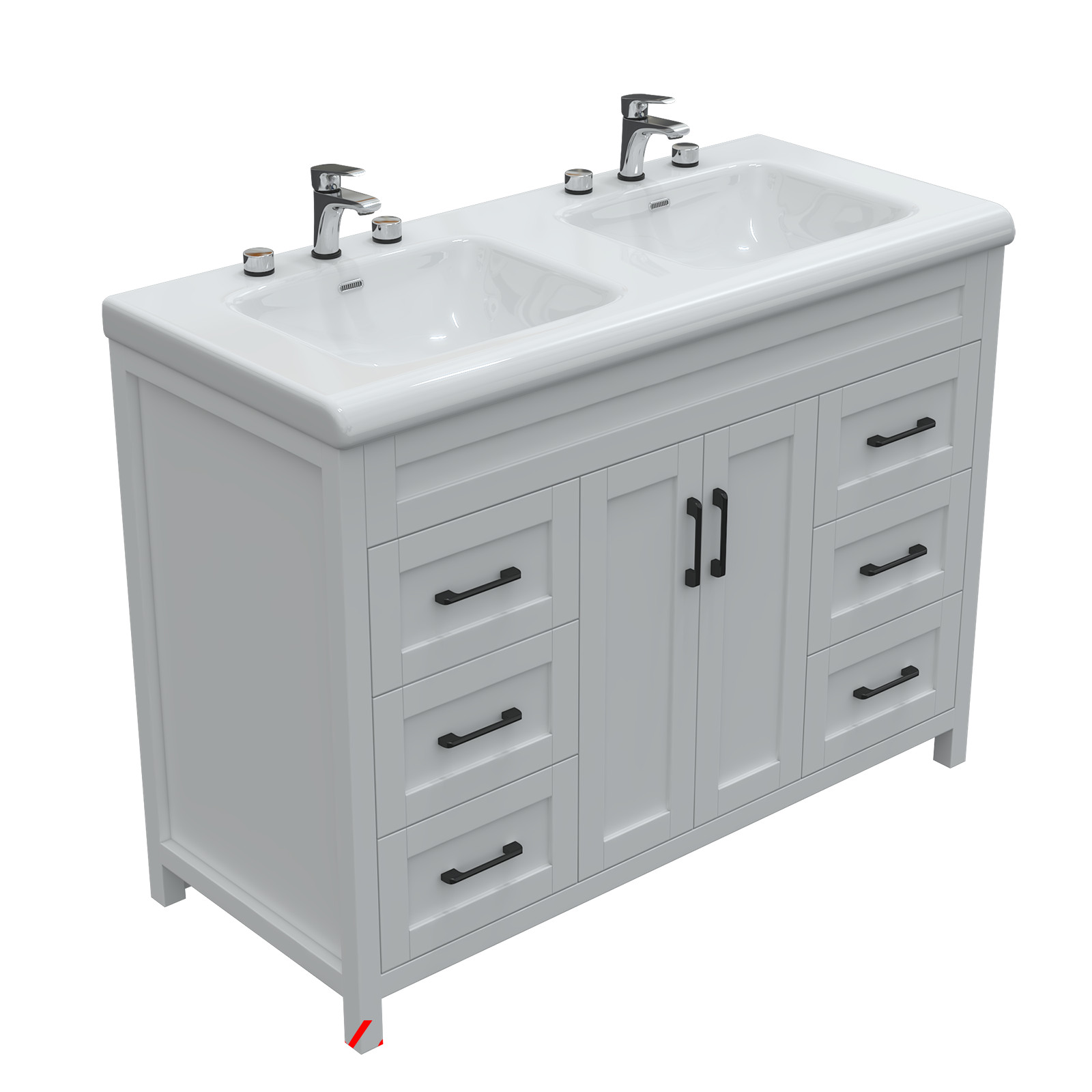 47″ Solid Freestanding Bathroom Vanity Unit Sink Combo Storage Cabinet Drawers