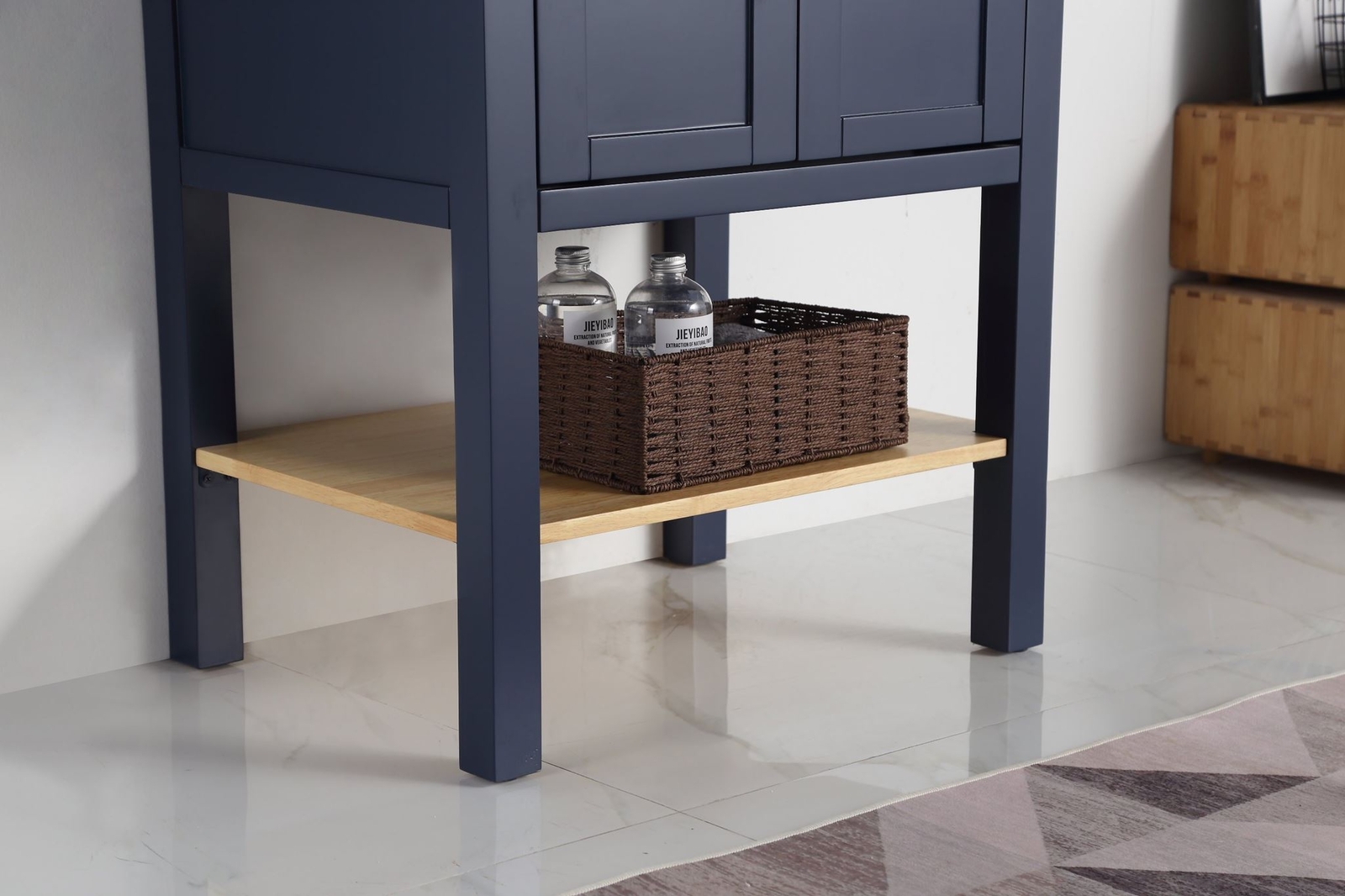 24 inch Arola Small Slim Narrow Navy Blue Bathroom Vanity – CL-208NB-24