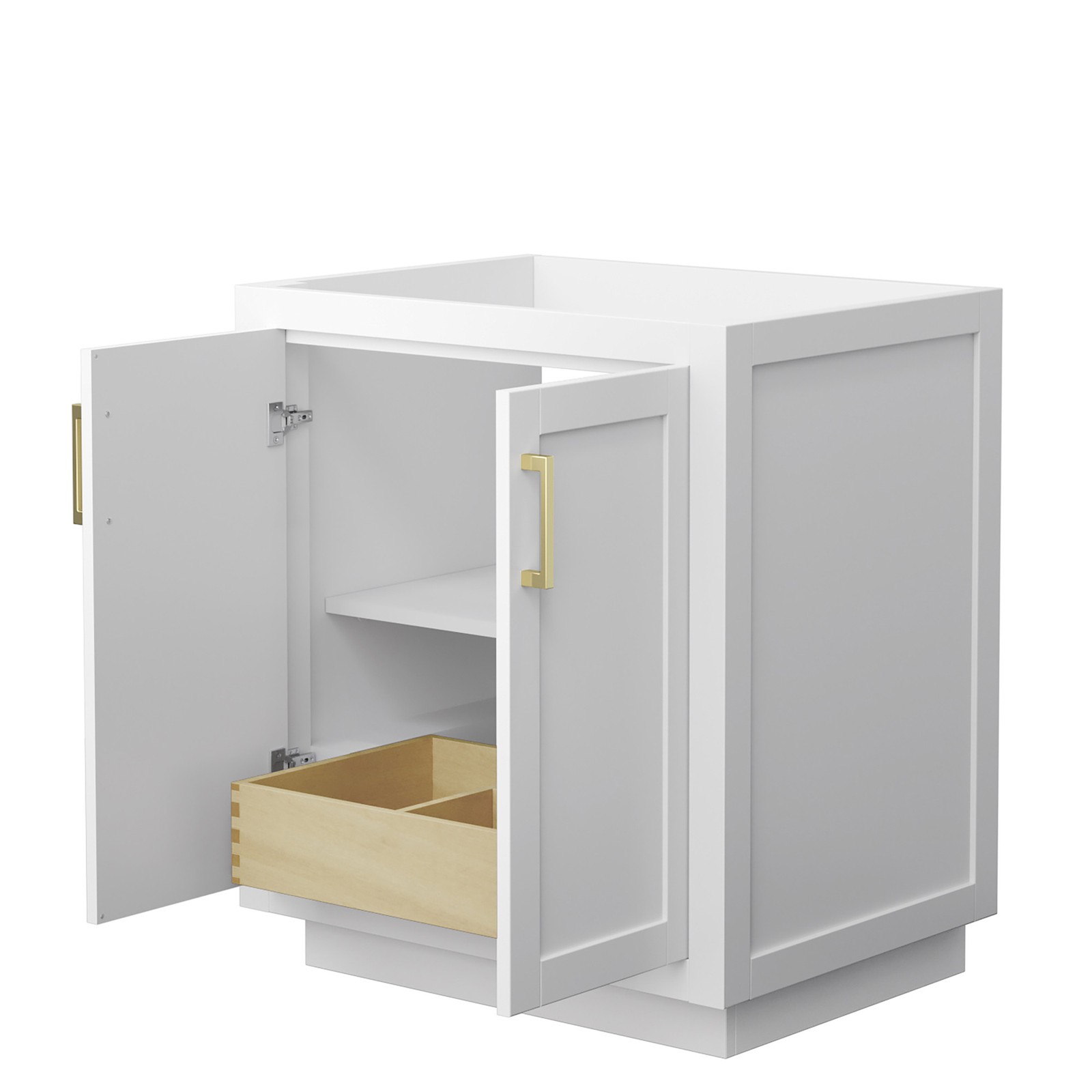 Wyndham Collection WCF2929-30S-CX-MXX Miranda 30″ Single – White / Brushed Gold