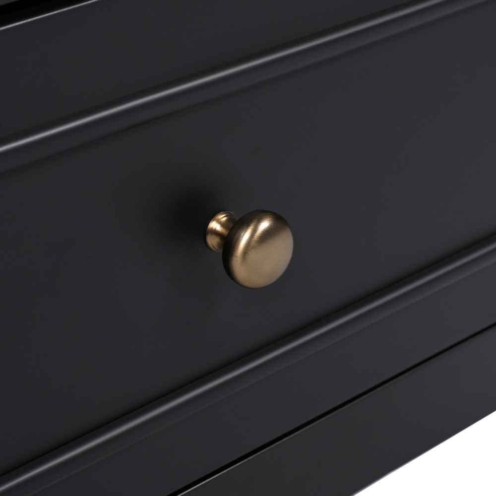 20″ Black Bathroom Vanity with Ceramic Sink Solid Wood MDF Cabinet